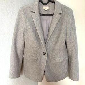 LOFT Gray Blazer with Elbow Pads - Size 4P